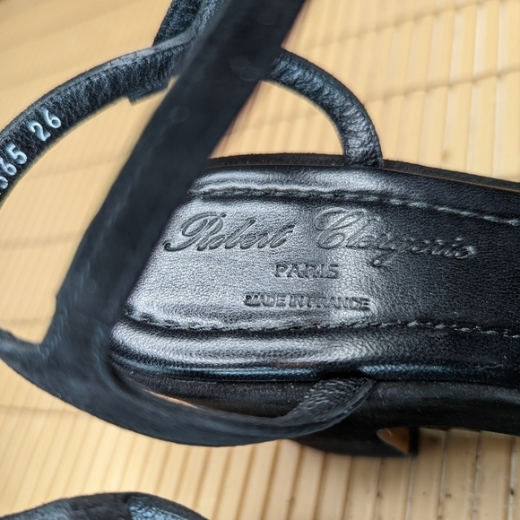 Robert Clergerie Paris "Etore" Platform Ankle Buckle Sandals in Black Suede Wome - Picture 8 of 13